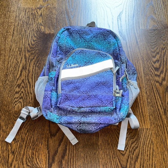 L.L. Bean Kids' Backpack in Blue and Purple - Picture 1 of 4